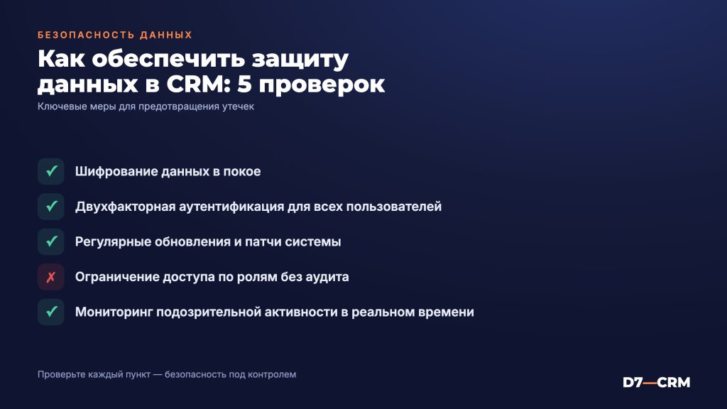 Безопасность данных в CRM-системе