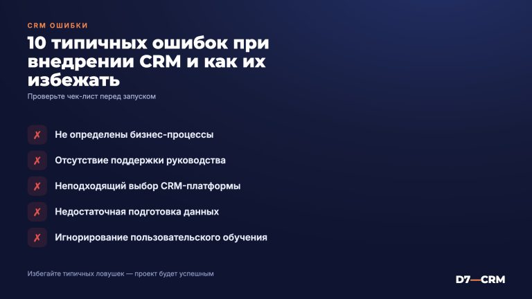 Ошибки внедрения CRM: как избежать провала проекта