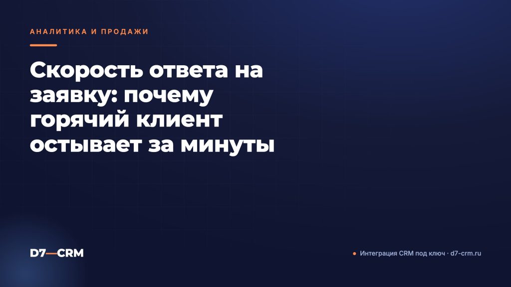 Скорость ответа на заявку: почему горячий клиент остывает за минуты