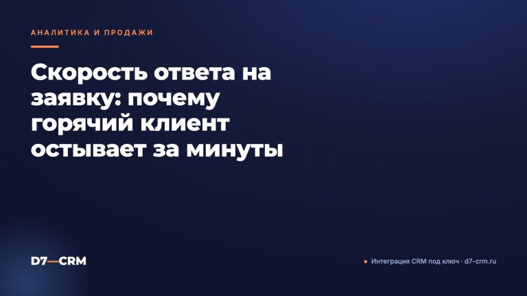 Скорость ответа на заявку: почему горячий клиент остывает за минуты