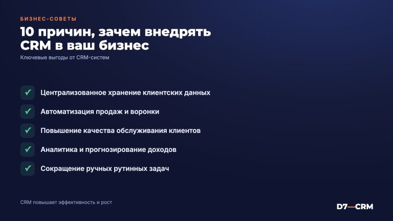 Зачем нужна CRM-система: 10 причин, которые мы видим в каждом бизнесе